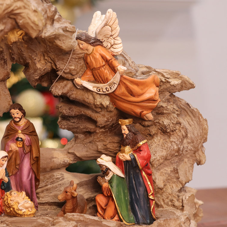 The Seasonal Aisle Blanchette Grotto Nativity Set Wayfair.co.uk